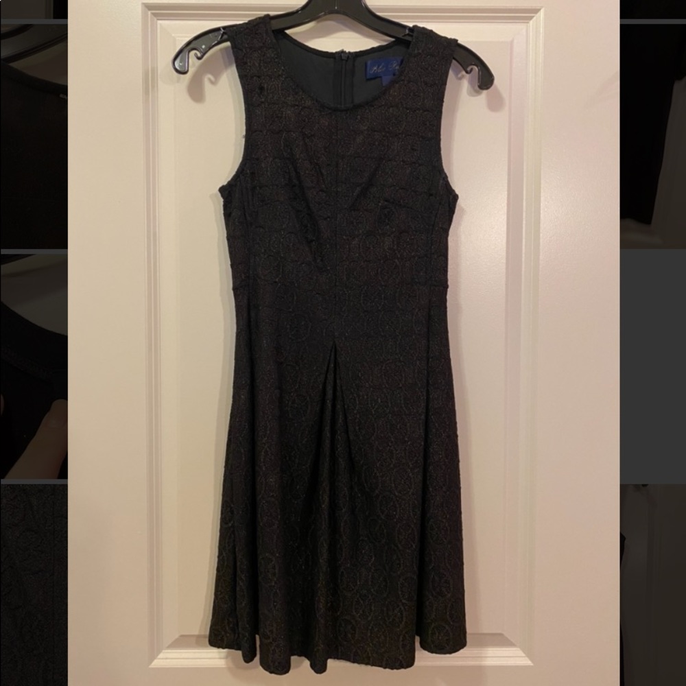 Blue Rain Black and Gold Dress